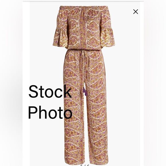 NWT Evanna Off the Shoulder Wide Leg Jumpsuit Raga SOLD OUT Revolve Nordstrom S - Picture 8 of 9